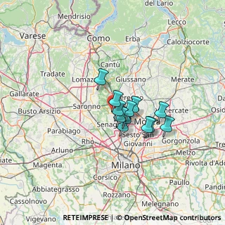 Mappa Via Luigi Settembrini, 20051 Limbiate MB, Italia (8.165)