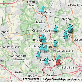 Mappa Via Luigi Settembrini, 20051 Limbiate MB, Italia (4.19875)