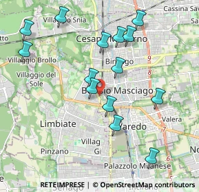 Mappa Via Luigi Settembrini, 20051 Limbiate MB, Italia (2.04429)