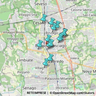 Mappa Via G. Mazzini, 20814 Bovisio-masciago MB, Italia (1.23071)