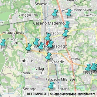 Mappa Via G. Mazzini, 20814 Bovisio-masciago MB, Italia (2.27313)