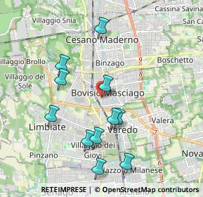 Mappa Via Vincenzo Bellini, 20813 Bovisio-Masciago MB, Italia (1.9)