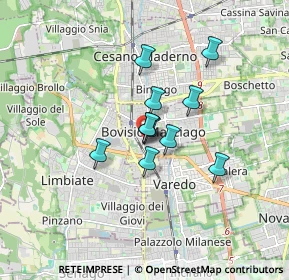 Mappa Via Vincenzo Bellini, 20813 Bovisio-Masciago MB, Italia (1.09182)