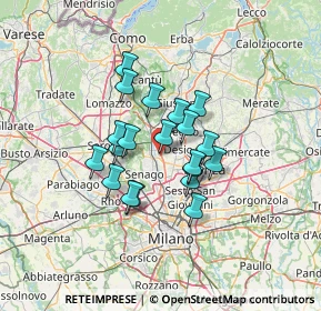 Mappa Via Tagliamento, 20813 Bovisio-Masciago MB, Italia (9.615)