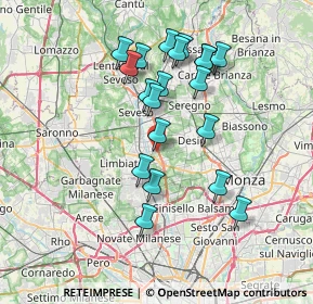 Mappa Via Tagliamento, 20813 Bovisio-Masciago MB, Italia (6.7465)