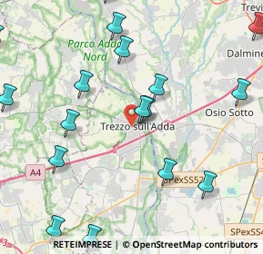 Mappa Via Monsignor G. Grisetti, 20056 Trezzo sull'Adda MI, Italia (5.9085)