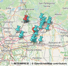 Mappa Via Monsignor G. Grisetti, 20056 Trezzo sull'Adda MI, Italia (10.513)