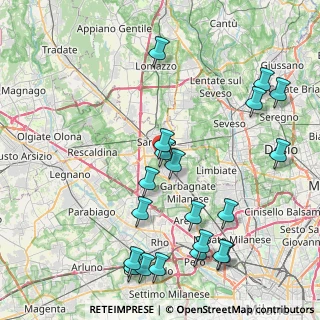 Mappa Via Enrico Fermi, 21042 Caronno Pertusella VA, Italia (9.8305)