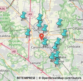 Mappa Via Enrico Fermi, 21042 Caronno Pertusella VA, Italia (3.40308)