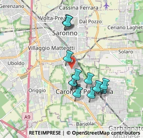 Mappa Via G. Ferraris, 21042 Caronno Pertusella VA, Italia (1.63)