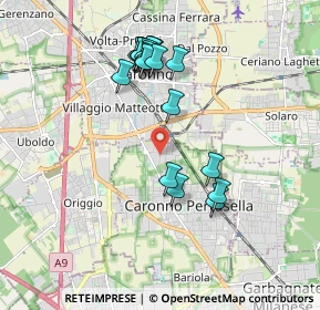 Mappa Via G. Ferraris, 21042 Caronno Pertusella VA, Italia (1.8)