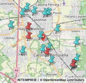 Mappa Via Enrico Fermi, 21042 Caronno Pertusella VA, Italia (2.312)