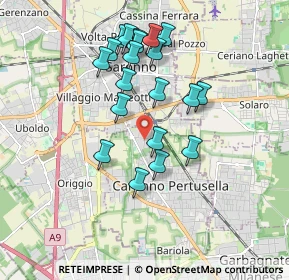 Mappa Via G. Ferraris, 21042 Caronno Pertusella VA, Italia (1.6765)