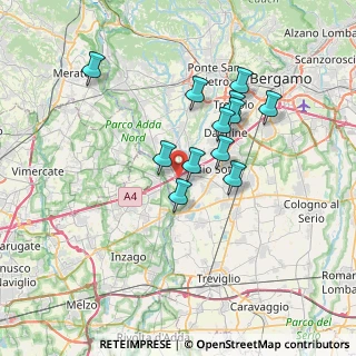 Mappa Via Dante Alighieri, 24042 Capriate San Gervasio BG, Italia (5.93583)