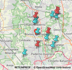 Mappa Via Piave, 20813 Bovisio-Masciago MB, Italia (3.71)