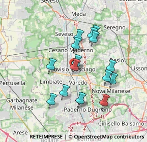 Mappa Piazza S. Martino, 20813 Bovisio-Masciago MB, Italia (3.16375)