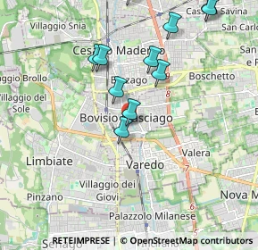 Mappa Via Piave, 20813 Bovisio-Masciago MB, Italia (2.02455)