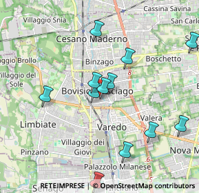 Mappa Via Piave, 20813 Bovisio-Masciago MB, Italia (1.945)