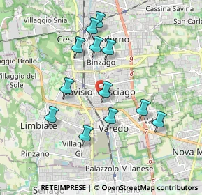 Mappa Piazza S. Martino, 20813 Bovisio-Masciago MB, Italia (1.7525)