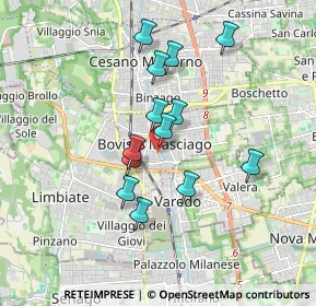 Mappa Via Piave, 20813 Bovisio-Masciago MB, Italia (1.47462)