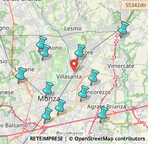 Mappa 20852 Villasanta MB, Italia (4.31364)