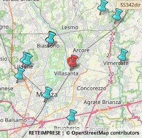 Mappa 20852 Villasanta MB, Italia (4.81091)