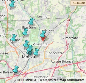 Mappa 20852 Villasanta MB, Italia (4.29727)