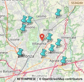 Mappa 20852 Villasanta MB, Italia (3.98545)