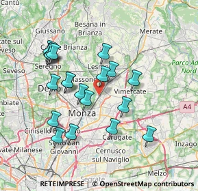 Mappa 20852 Villasanta MB, Italia (6.919)