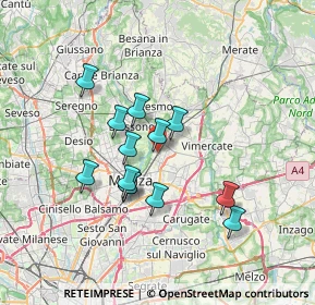 Mappa 20852 Villasanta MB, Italia (5.80692)