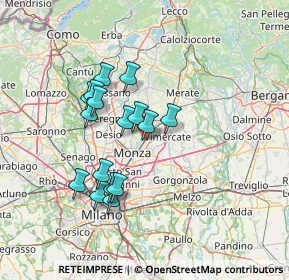 Mappa 20852 Villasanta MB, Italia (12.0225)