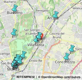 Mappa 20852 Villasanta MB, Italia (2.8715)