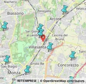 Mappa 20852 Villasanta MB, Italia (3.05818)
