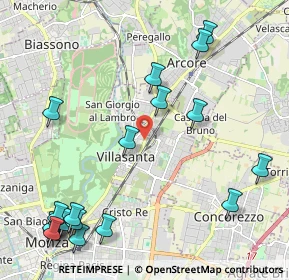 Mappa 20852 Villasanta MB, Italia (2.8455)