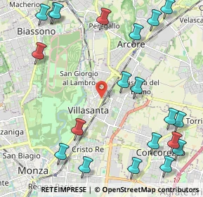 Mappa 20852 Villasanta MB, Italia (2.901)