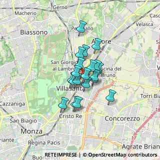 Mappa 20852 Villasanta MB, Italia (1.0345)