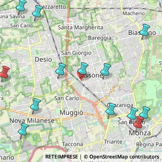 Mappa Via Vincenzo Bellini, 20851 Lissone MB, Italia (3.12385)
