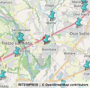 Mappa Via Grignano, 24046 Brembate BG, Italia (3.12455)