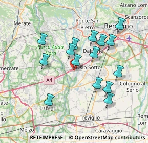 Mappa Via Grignano, 24046 Brembate BG, Italia (6.91867)