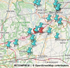 Mappa Via Grignano, 24046 Brembate BG, Italia (8.784)