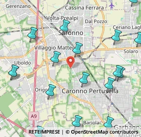 Mappa Via Europa, 21042 Caronno Pertusella VA, Italia (2.74706)