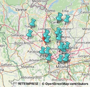 Mappa Via Europa, 21042 Caronno Pertusella VA, Italia (11.9515)