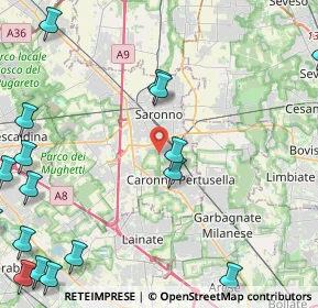 Mappa Via Europa, 21042 Caronno Pertusella VA, Italia (6.9585)