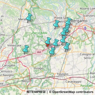 Mappa Via Giuseppe Carcassola, 20056 Trezzo sull'Adda MI, Italia (6.45833)