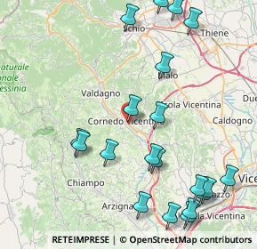 Mappa Via Giovanni Pascoli, 36073 Cornedo Vicentino VI, Italia (10.0305)