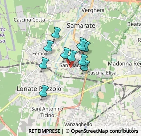 Mappa Via San Francesco D'Assisi, 21017 Samarate VA, Italia (1.08364)