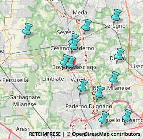 Mappa Via Colombo, 20813 Bovisio-Masciago MB, Italia (4.16462)