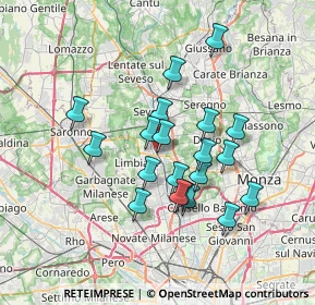 Mappa Via Colombo, 20813 Bovisio-Masciago MB, Italia (6.0175)