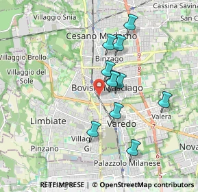 Mappa Via Colombo, 20813 Bovisio-Masciago MB, Italia (1.48364)