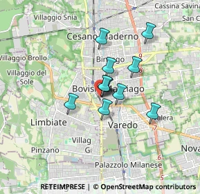 Mappa Via Colombo, 20813 Bovisio-Masciago MB, Italia (1.09727)